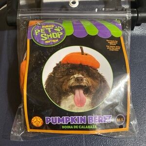 Halloween Pet Shop Pumpkin Beret Hat for Dogs